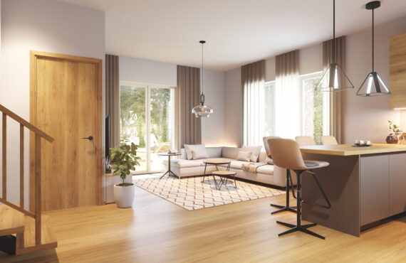 3D visualiseering Põdra tee 25 elutuba vaade B 02