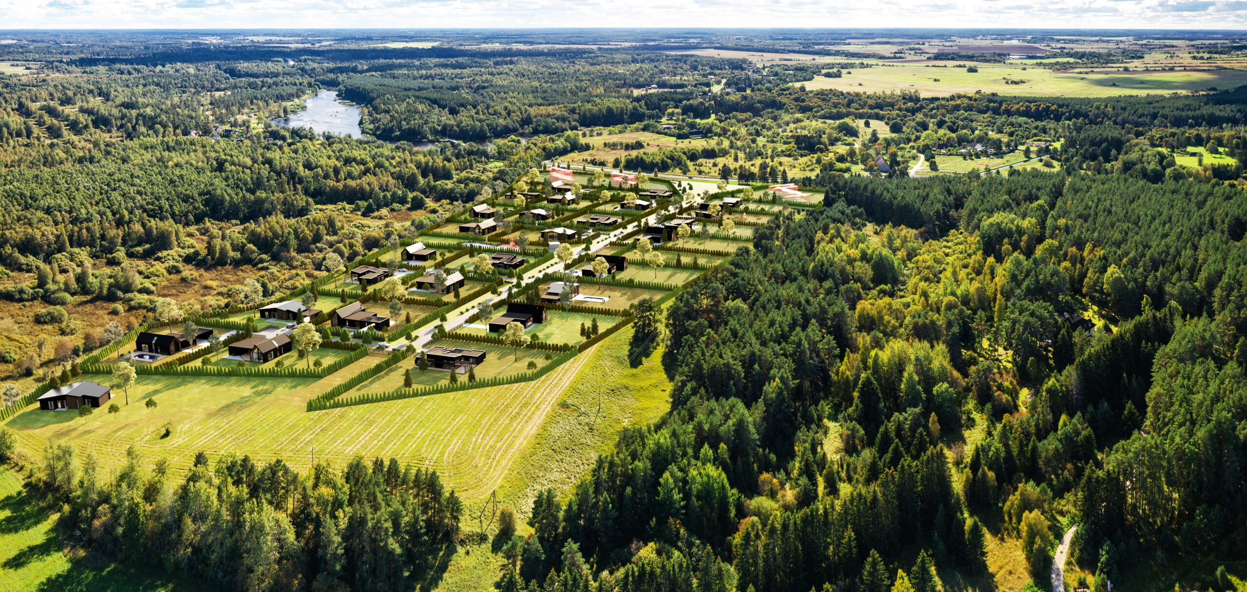 Jägala Kodud, 3D visualiseerimine, 3D visualiseering, 3D pilt, 3D droonipilt, Droonipildid, Jägala, 3D