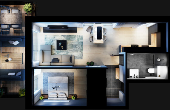 3D pealtvaateplaan, 3D planeering, 3D ruum