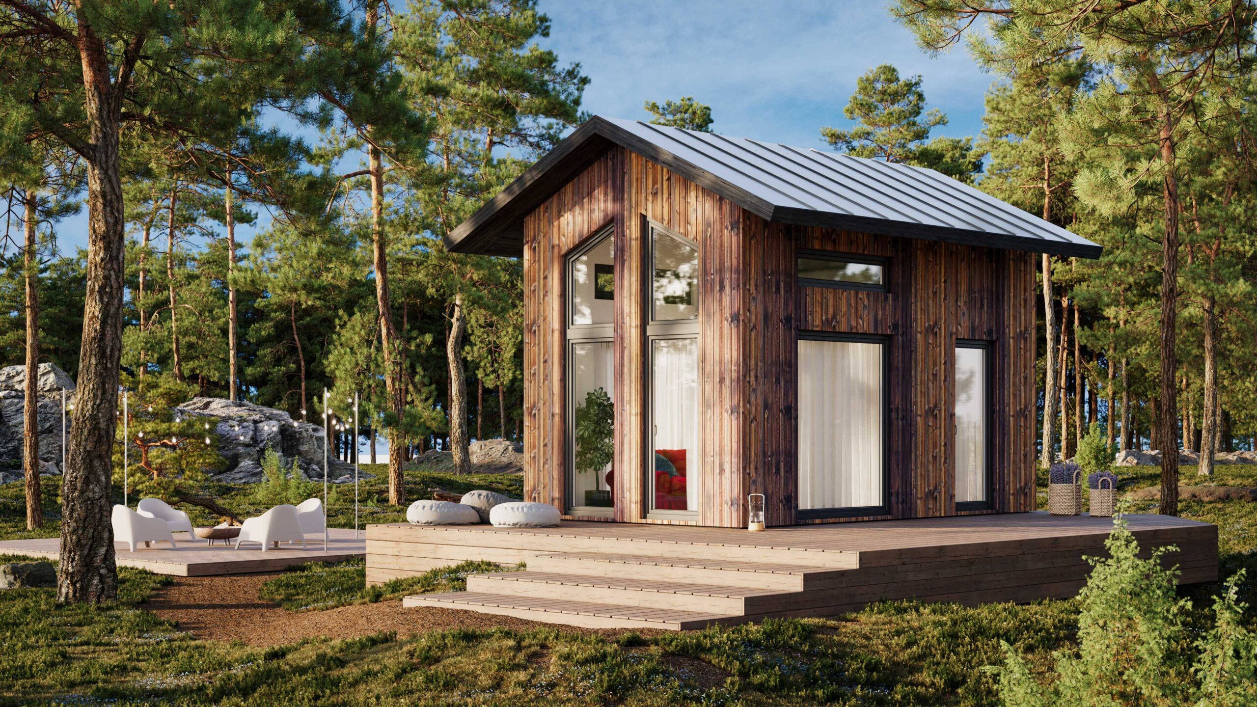 Kodumo, 3D moodulmaja, 3D väikemaja, 3D visualiseerimine, 3D renderdamine, 3D aiamaja