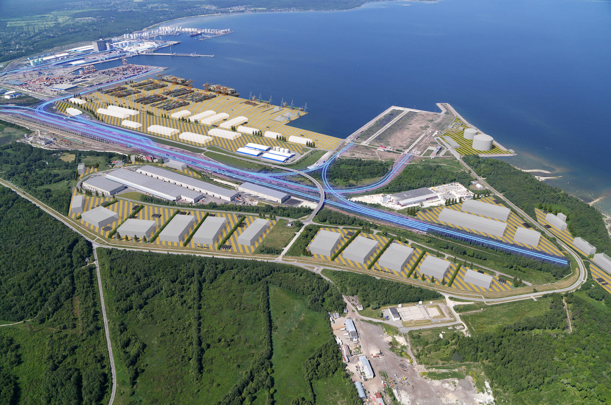 Muuga sadam 3d Droonipilt