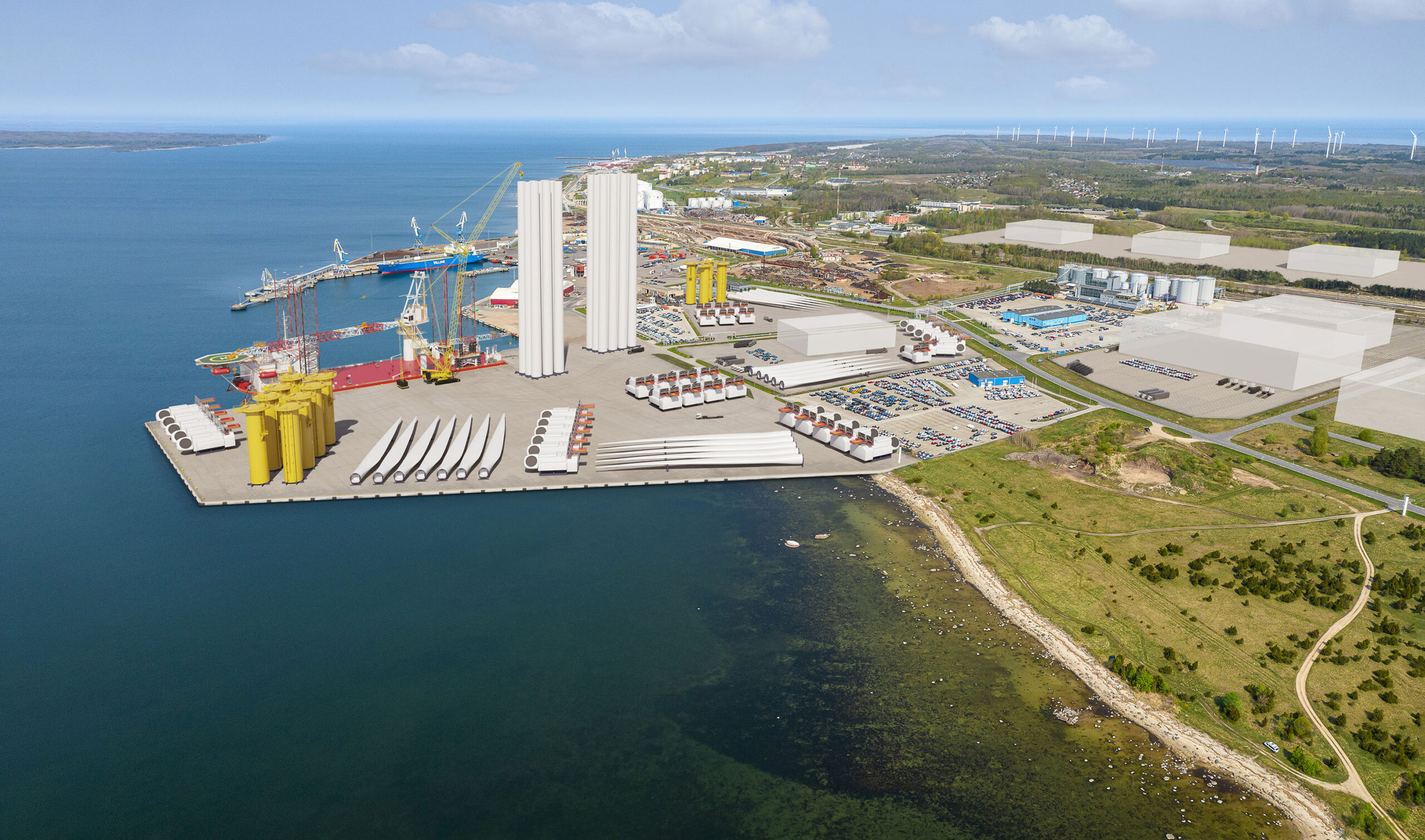 Paldiski sadam 3d Droonipilt