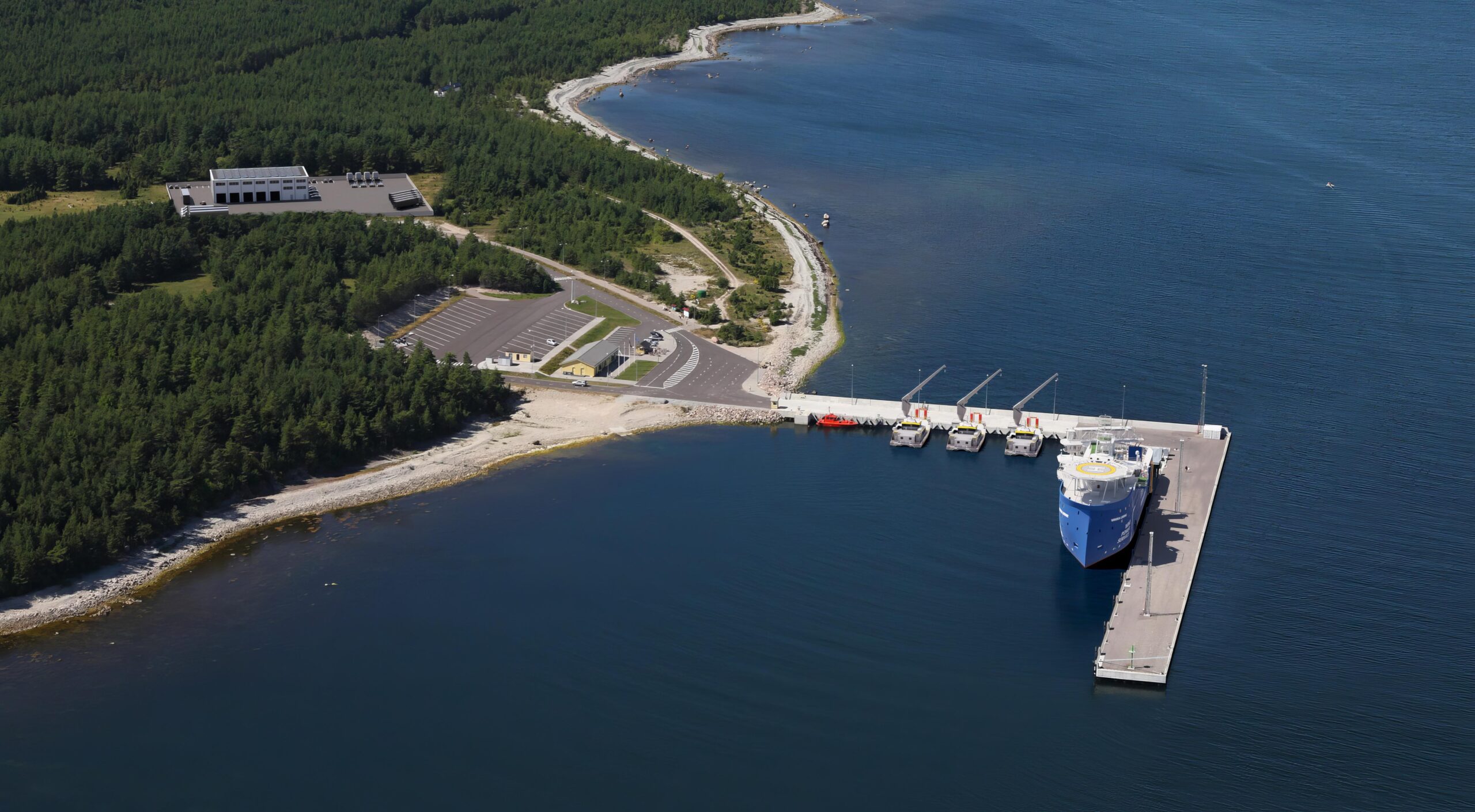 Saaremaa sadam 3d Droonipilt