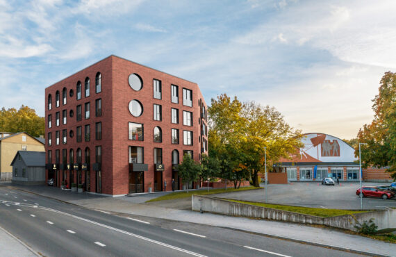 Juhkentali 14 elamuarenduse 3D arhitektuurne visualiseering Tallinna linnakeskkonnas