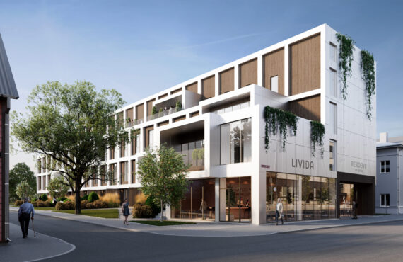 Kaasaegse arhitektuuriga uusarendus Kastani ja Jakobi tänava nurgal – 3D visualiseeritud äripinnad ja elamud.